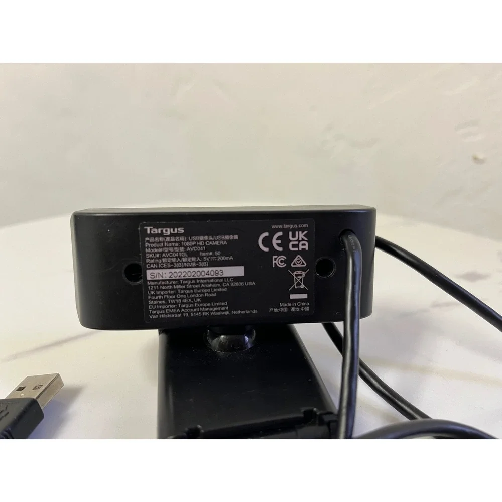 Targus 1080p HD Webcam USB Plug and Play Laptop Desktop